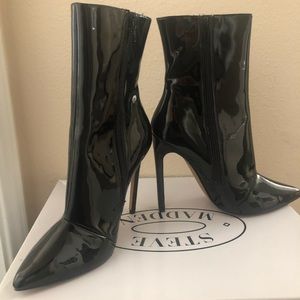 Steve Madden  Wagner Patent Leather Mid Calf Boot